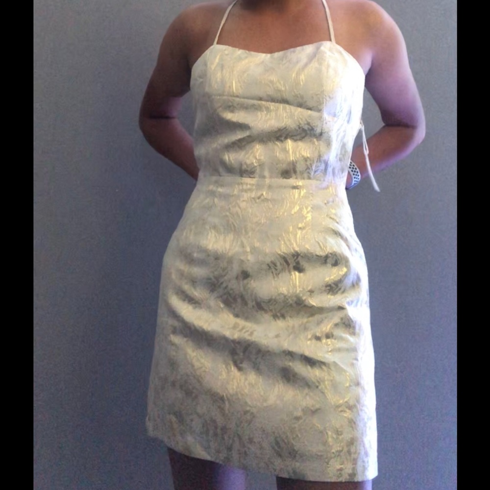 forerver 21 mini gold elegant dress